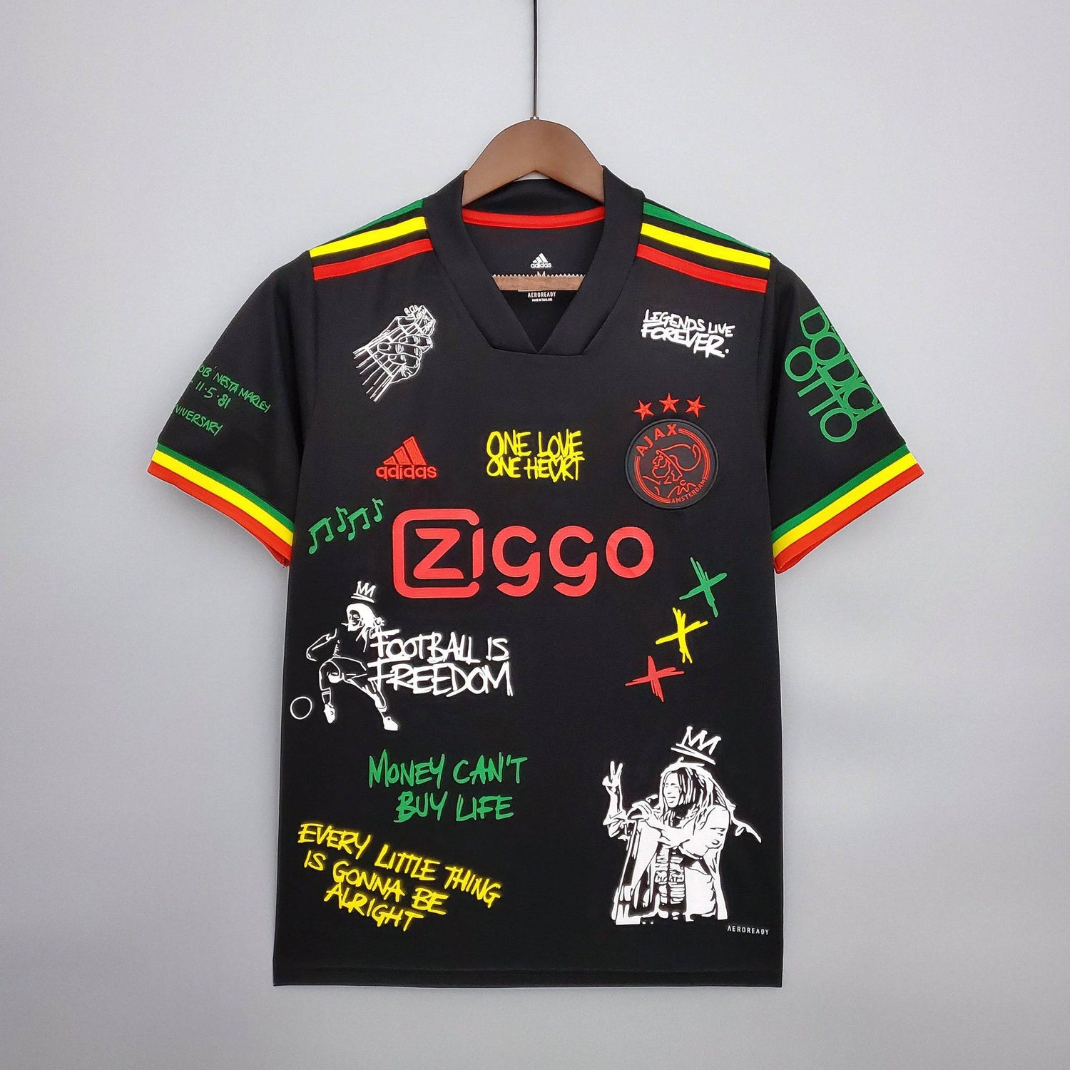 Ajax Special Edition Bob Marley Shirt 2021/2022 - That Retro Shirt Store