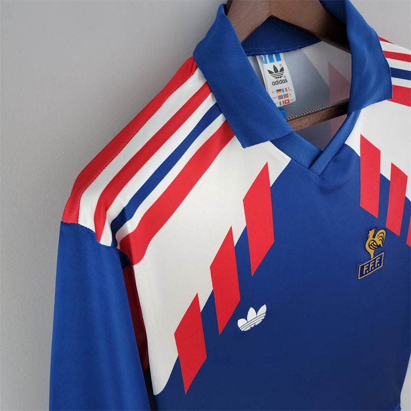 1998 1990 France Home Long Sleeve Shirt - That Retro Shirt Store