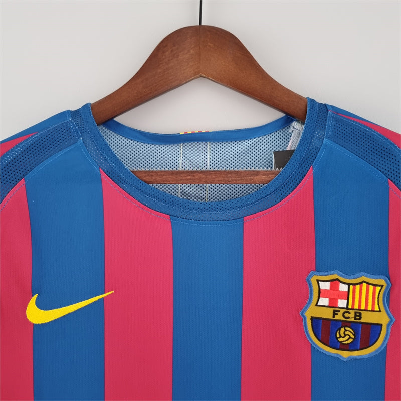 2005 2006 FC Barcelona Home Long Sleeve Shirt - That Retro Shirt Store