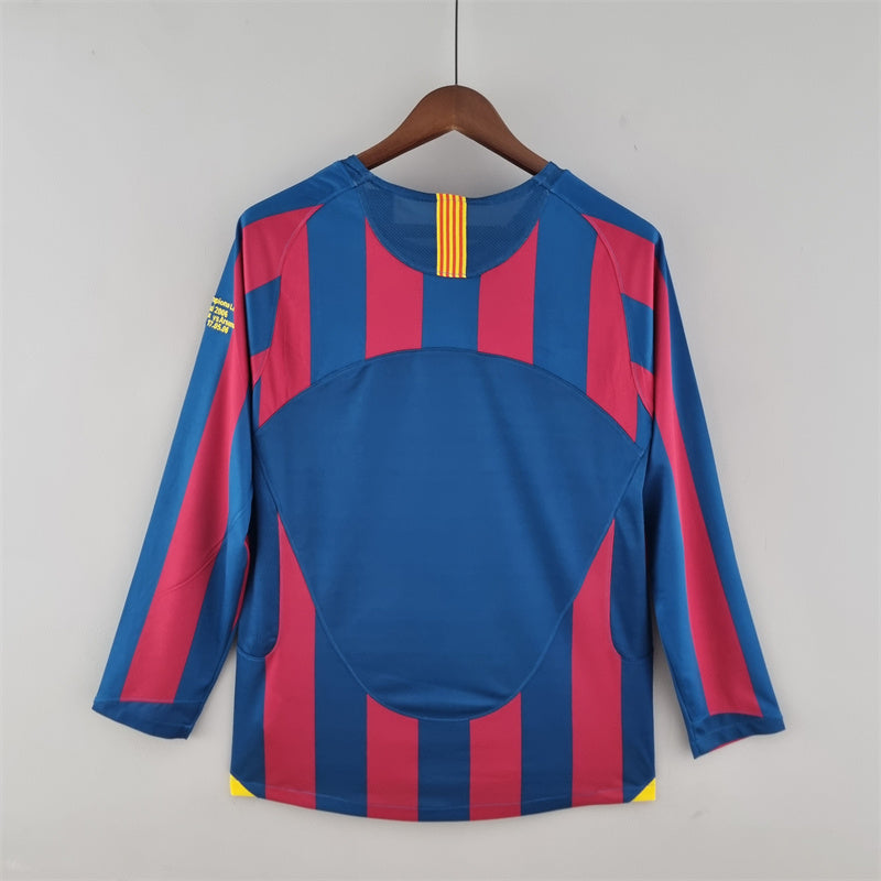 2005 2006 FC Barcelona Home Long Sleeve Shirt - That Retro Shirt Store