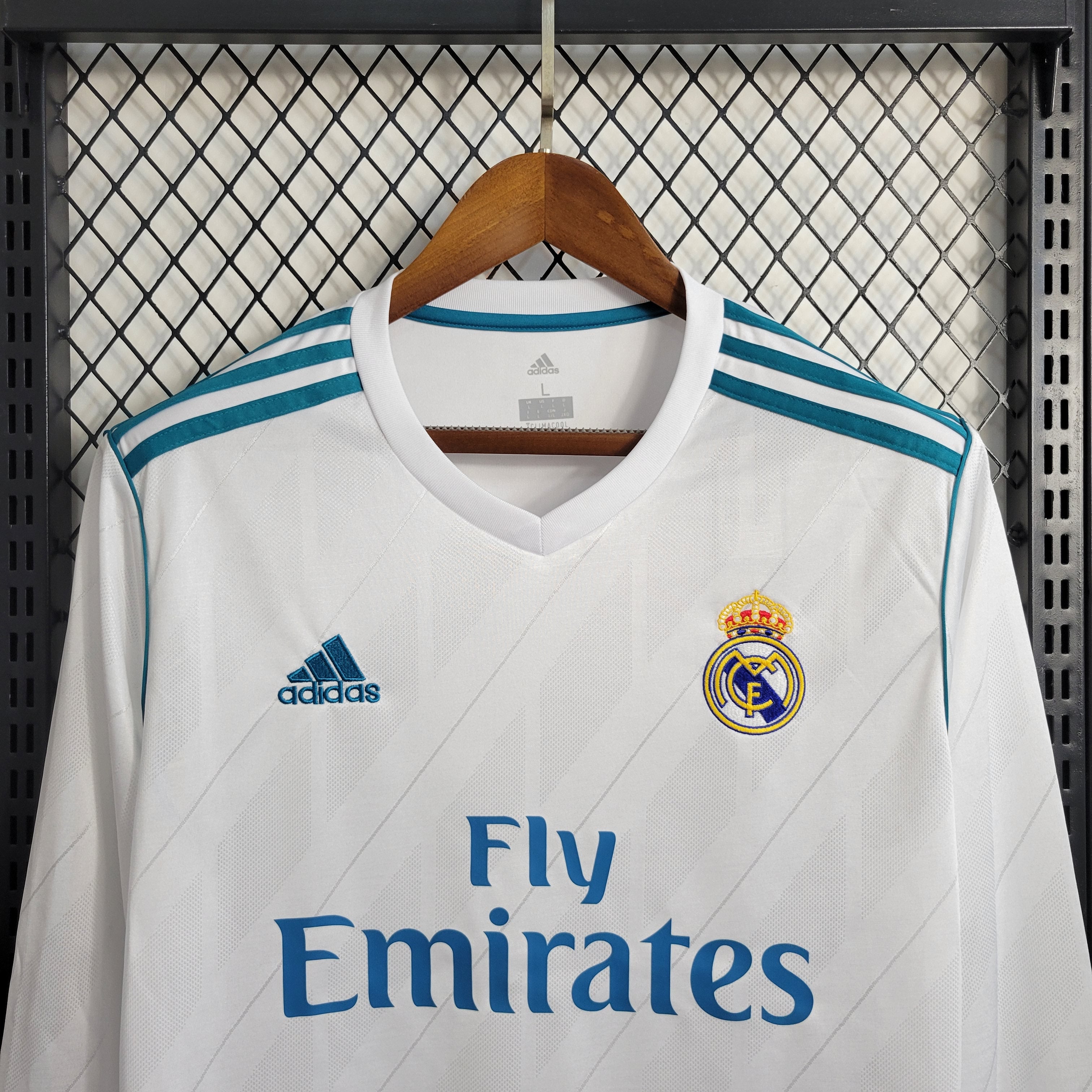 2017 2018 Real Madrid Home Long Sleeve Shirt - That Retro Shirt Store