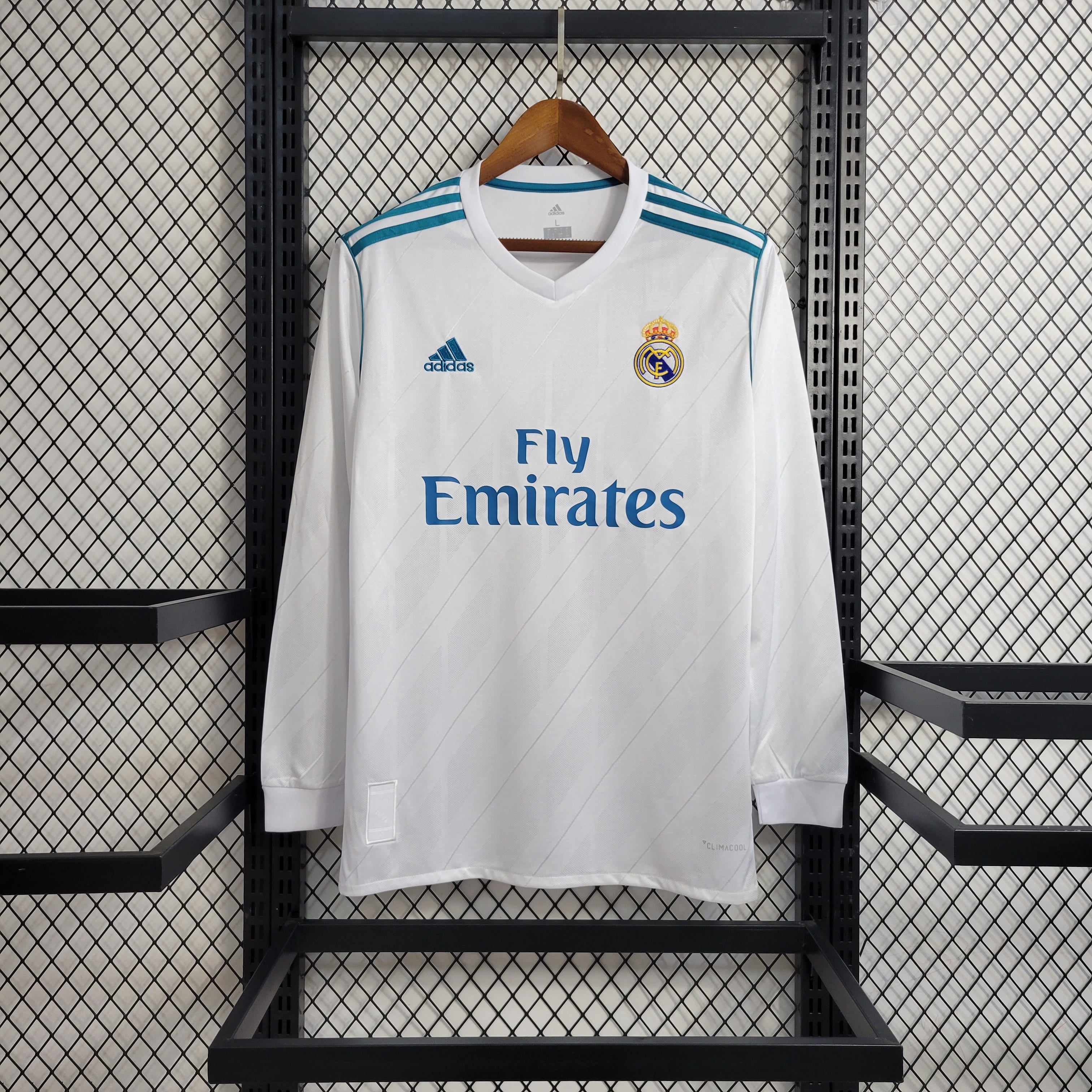 2017 2018 Real Madrid Home Long Sleeve Shirt - That Retro Shirt Store