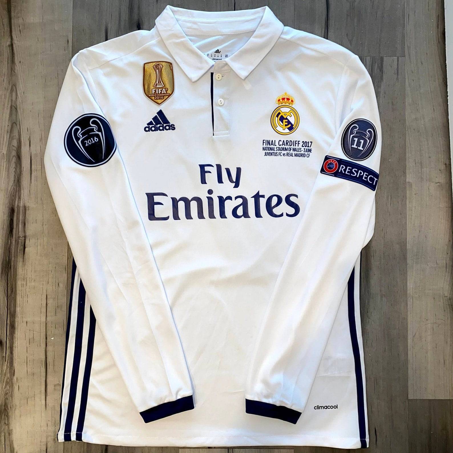 Retro Real Madrid Champions League Final Cardiff Shirt 2016/2017 - That Retro Shirt Store